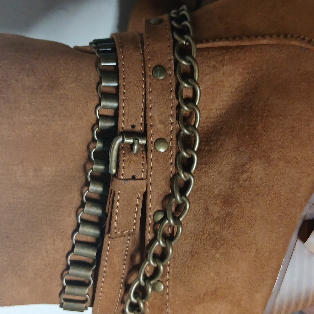 JustFab Kualeah Chain Strap Ankle Boots Size 9 - Picture 10 of 15